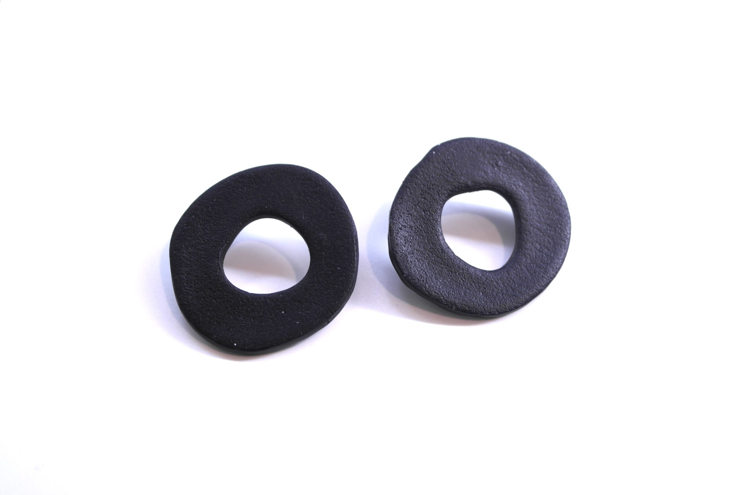 Happy Cycle Black Earrings