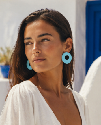 Happy Donats ligth Blue Earring