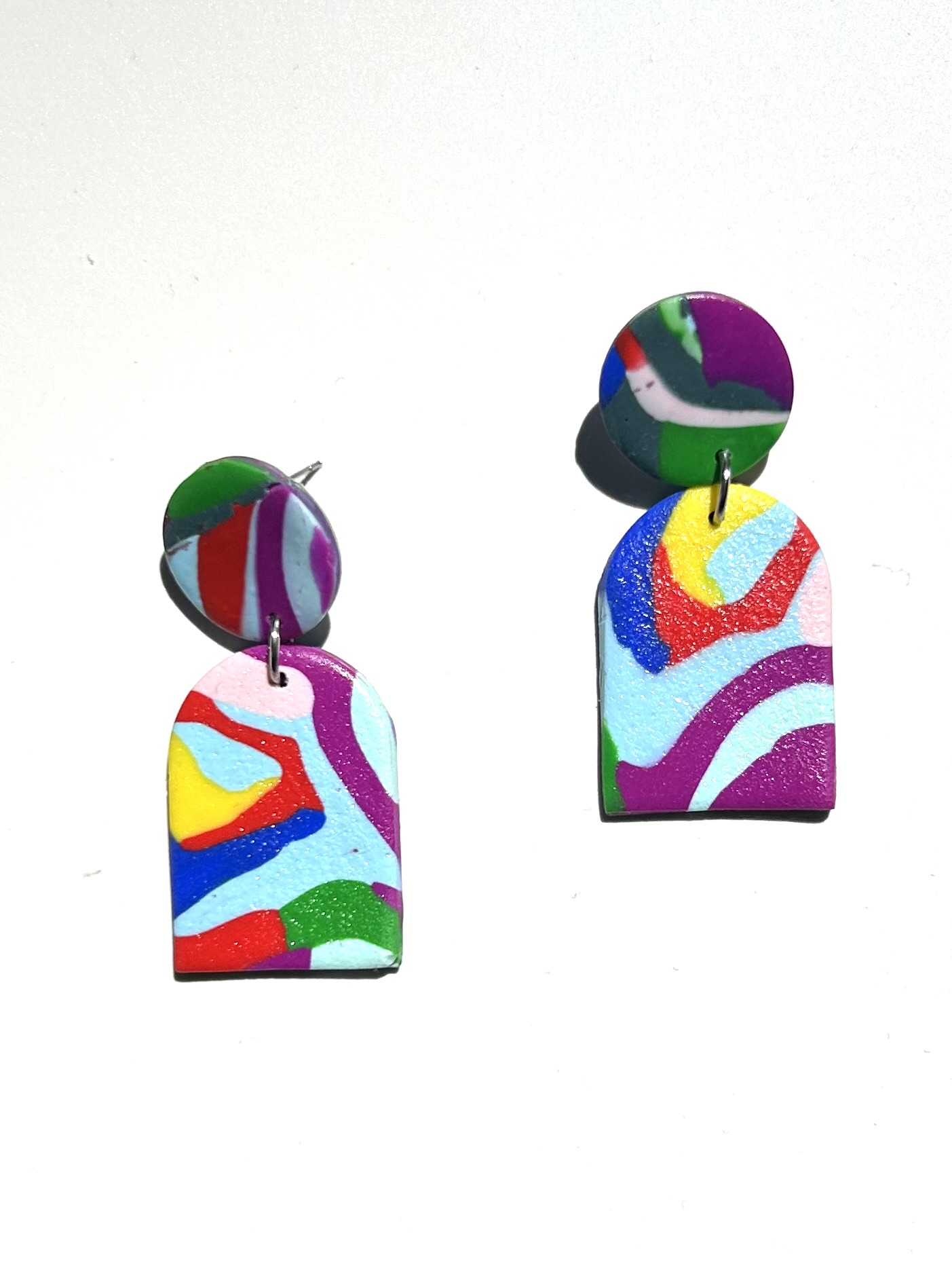 Πολύχρωμα Σκουλαρίκια απο Πηλό