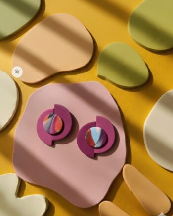 Καρφωτά Σκουλαρικια απο πηλό