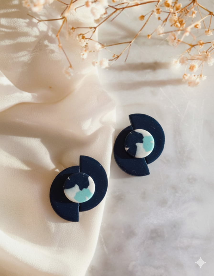Happy Clay Balance Earrings Magenda