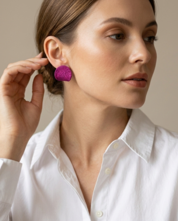 Livia Clay Earring Magenta
